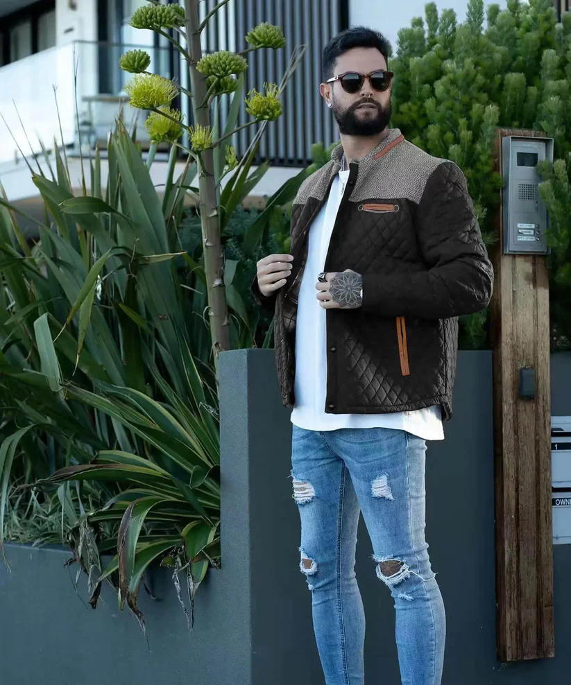 DELTOSTINSS Diamond-Quilted Elegant Jacket – Classic Pattern, Premium Warmth