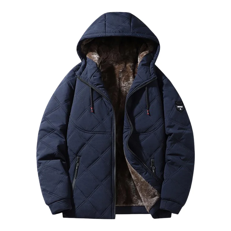 DELTOSTINSS Premium Quilted Hooded Winter Jacket – Ultra-Warm Fur Lining