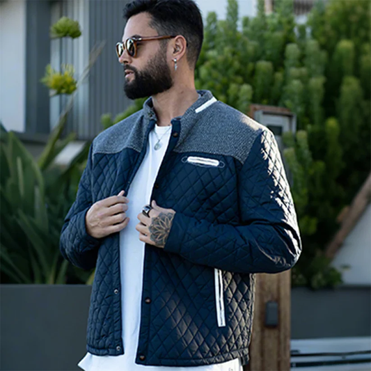 DELTOSTINSS Diamond-Quilted Elegant Jacket – Classic Pattern, Premium Warmth