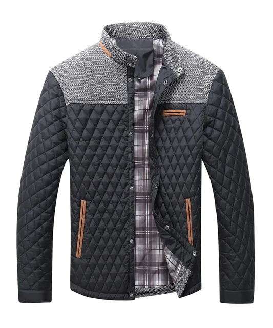 DELTOSTINSS Diamond-Quilted Elegant Jacket – Classic Pattern, Premium Warmth
