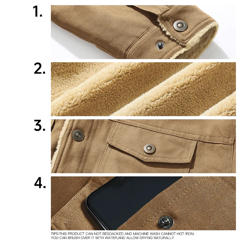 DELTOSTINSS Premium Sherpa-Lined Winter Jacket – Classic Comfort, Modern Style