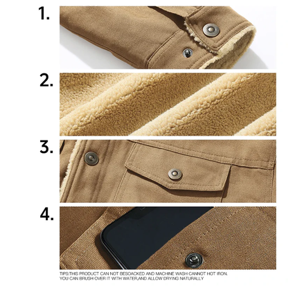 DELTOSTINSS Premium Sherpa-Lined Winter Jacket – Classic Comfort, Modern Style