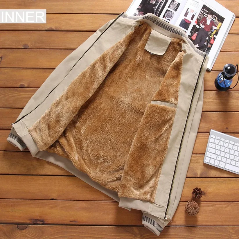 DELTOSTINSS Classic Beige Fur-Lined Bomber Jacket – Warmth Meets Everyday Style