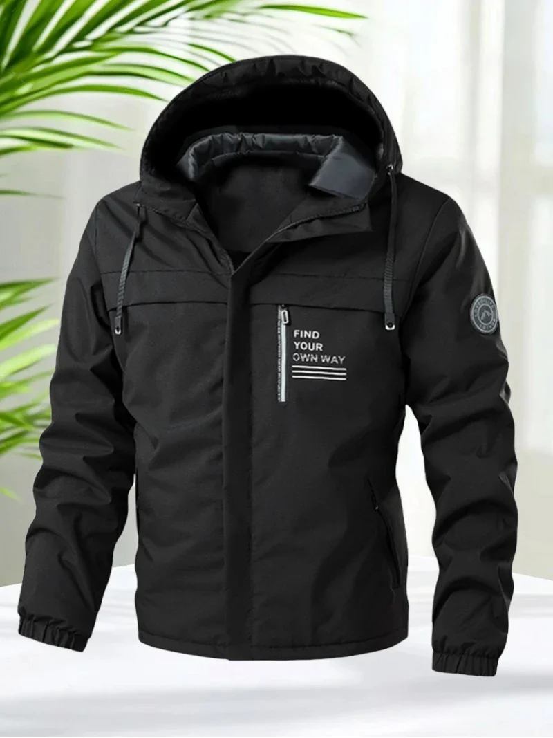 DELTOSTINSS Waterproof Windbreaker Hooded Jacket – Lightweight, Durable & Adventure-Ready