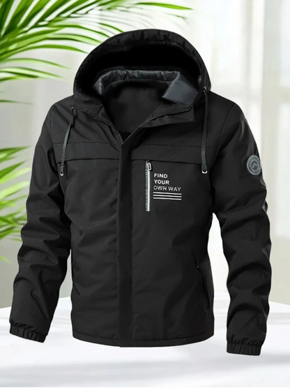 DELTOSTINSS Waterproof Windbreaker Hooded Jacket – Lightweight, Durable & Adventure-Ready