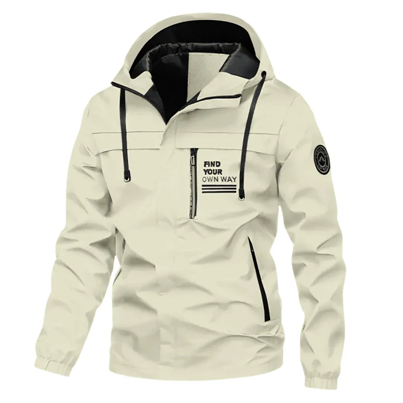 DELTOSTINSS Waterproof Windbreaker Hooded Jacket – Lightweight, Durable & Adventure-Ready