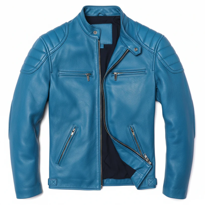 DELTOSTINSS Premium Black Biker Leather Jacket – Bold • Classic • Road-Ready