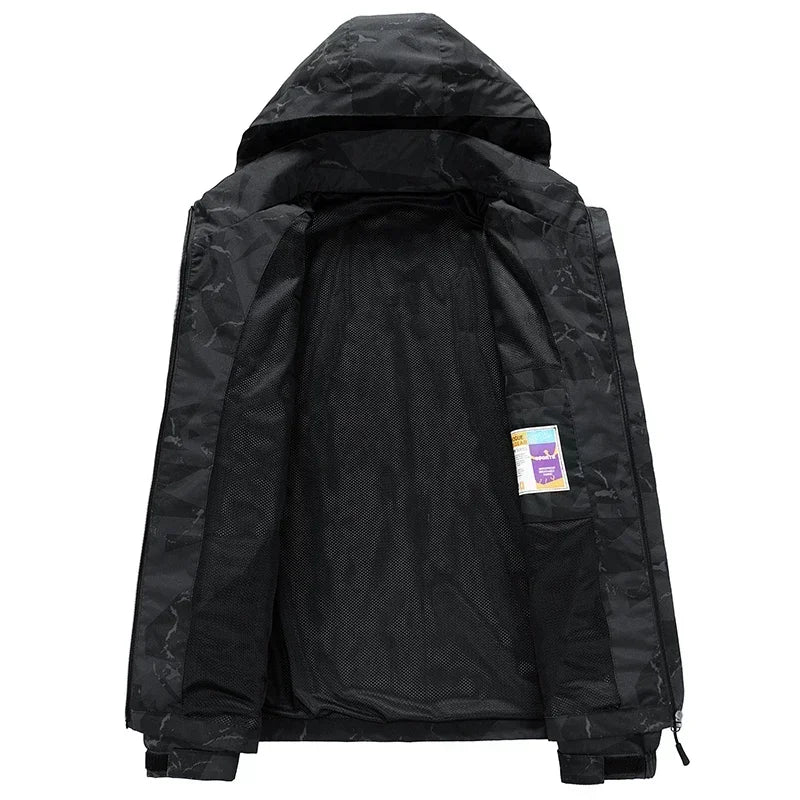 DELTOSTINSS Waterproof Camo Workwear Jacket – Bold Pattern • All-Weather Protection