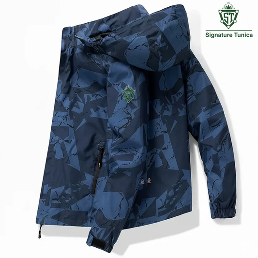 DELTOSTINSS Waterproof Camo Workwear Jacket – Bold Pattern • All-Weather Protection