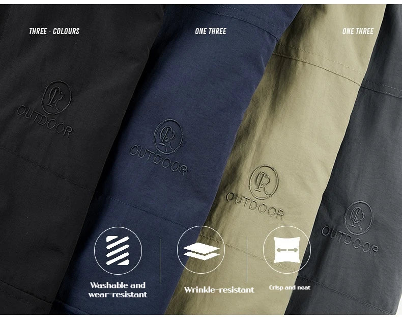 DELTOSTINSS Waterproof Windbreaker Workwear Jacket – Durable • Lightweight • All-Season Protection