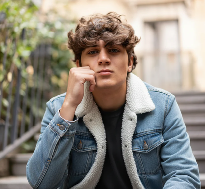 DELTOSTINSS Fleece-Lined Premium Denim Winter Jacket – Classic Style, Maximum Warmth